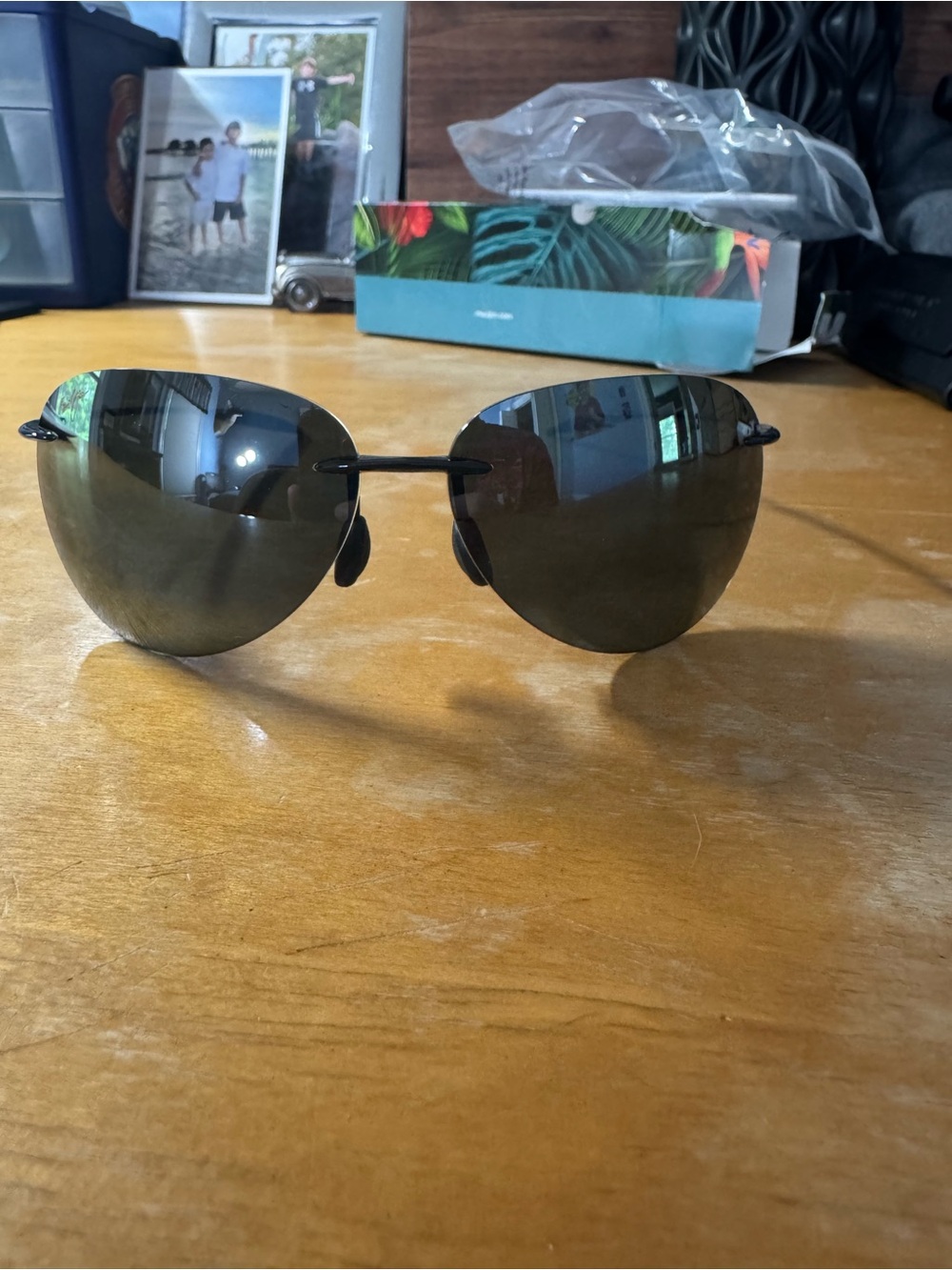 Maui Jim Rimless Aviator Sugar Beach Sunglasses - NEW